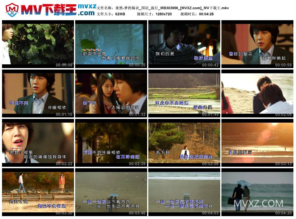 淡然-梦的嫁衣_国语_流行_MB303956